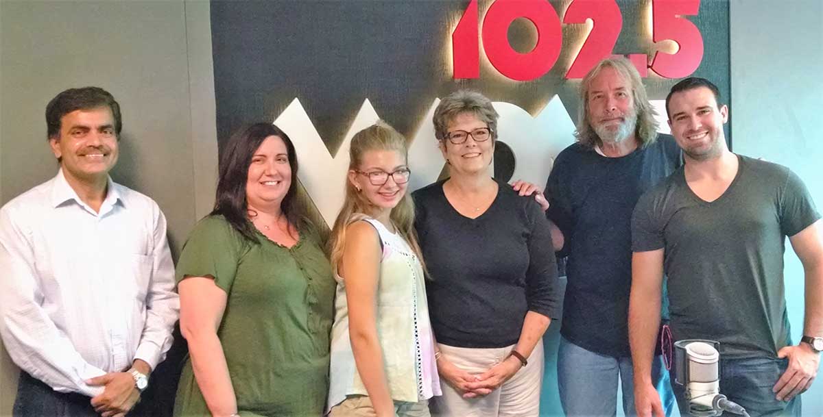 Dr. Kumar, Wendy Treschler, Paige Treschler, Nancy Kaminski, DJ Sean McDowell and George Santel